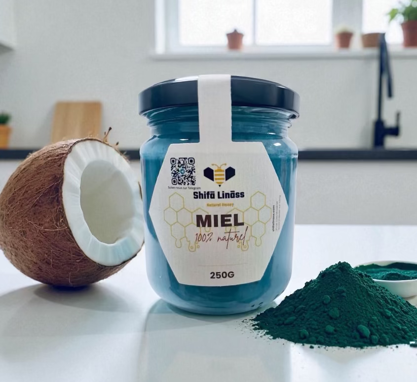 Miel aromatisé coco ananas spiruline 250g